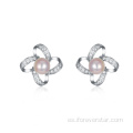 Pendientes de plata esterlina de moda 925